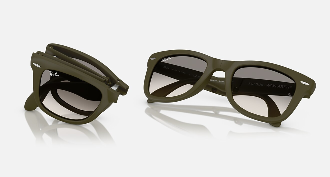 Ray Ban Men Square Frame Matte Military Green Sunglasses