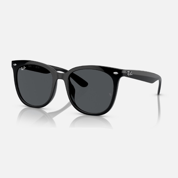 Ray Ban Women Square Frame Soot Black Sunglasses