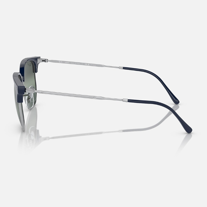 Ray Ban Men Irregular Frame  Polished Blue On Silver Sunglasses