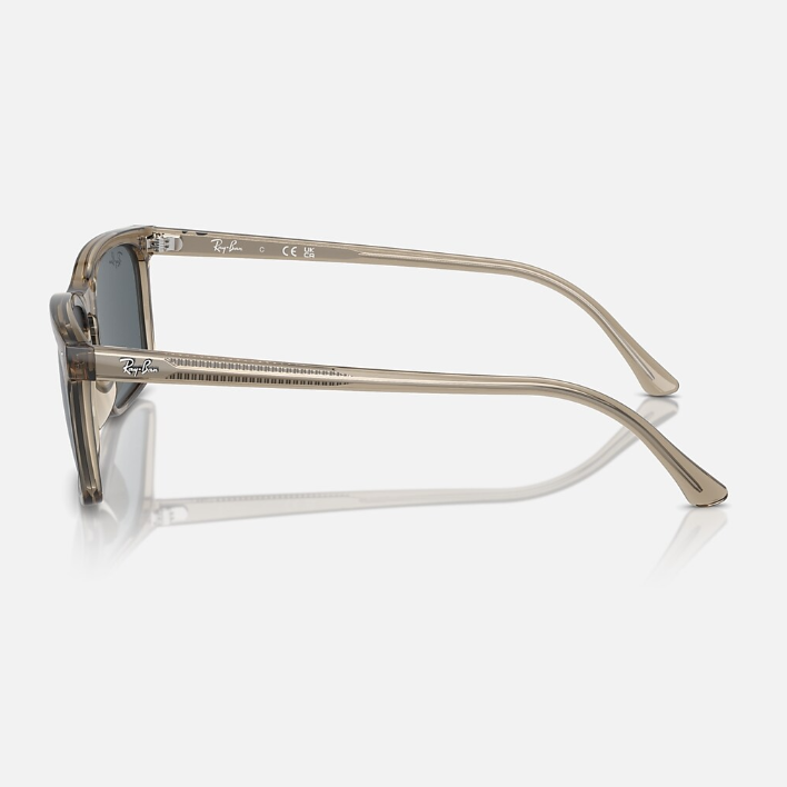 Ray Ban Women Rectangle Frame Mud Brown Sunglasses