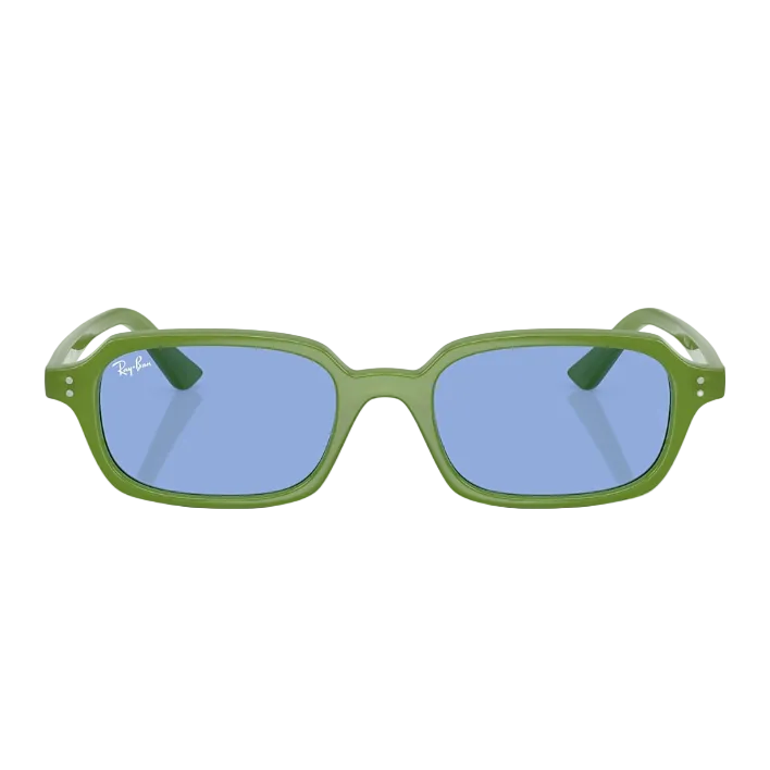 Ray Ban Women Pillow Frame  Polished Cloudy Jungle Green Sunglasses