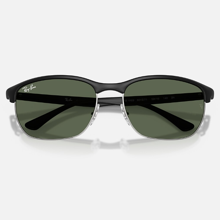 Ray Ban Men Square Frame Matte Sand Black Sunglasses
