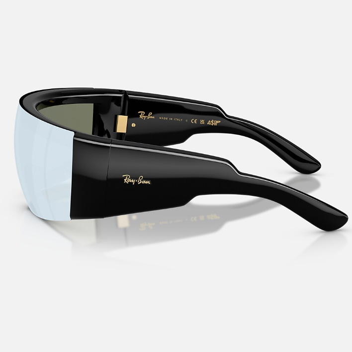 Ray Ban Women Rectangle Frame Lamp Black Sunglasses