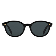 Louis Vuitton Women Round Frame Coal Black Sunglasses