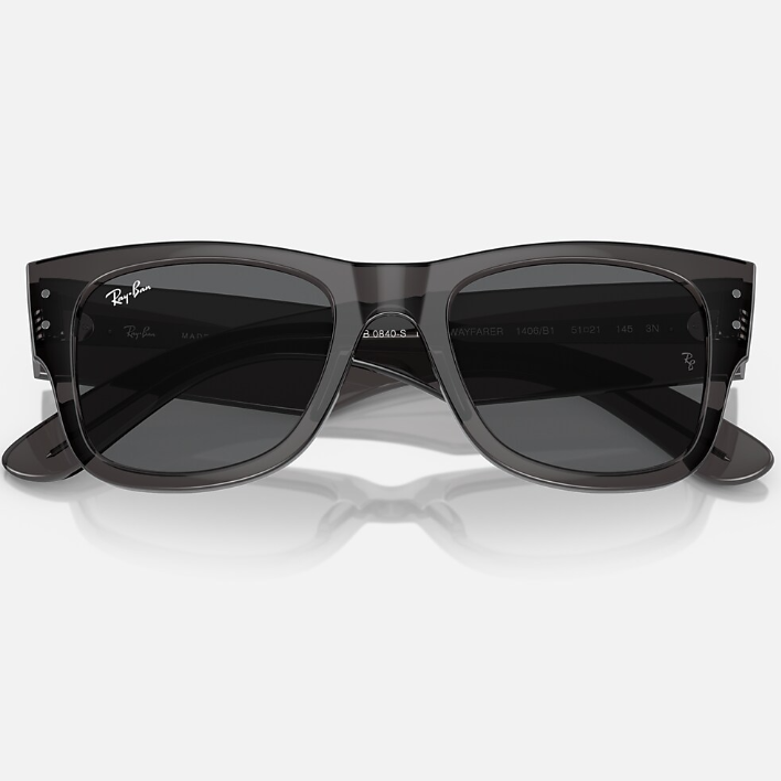 Ray Ban Men Square Frame Slate Black Sunglasses