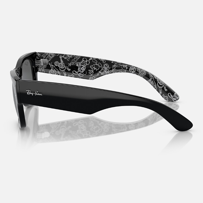 Ray Ban Men Square Frame Caviar Black Sunglasses