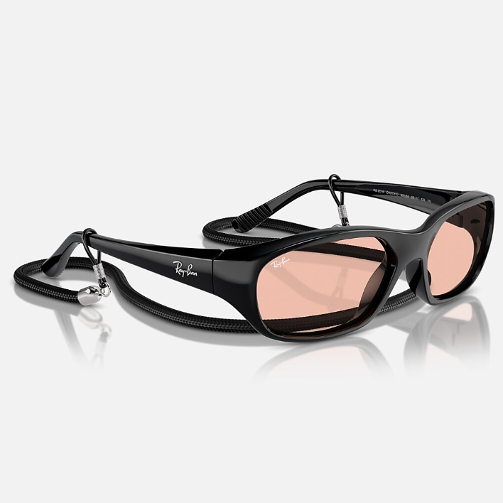 Ray Ban Women Rectangle Frame Space Black Sunglasses