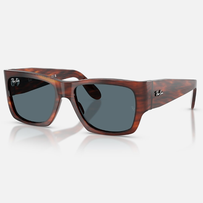 Ray Ban Men Square Frame Shiny Tortoiseshell Sunglassea