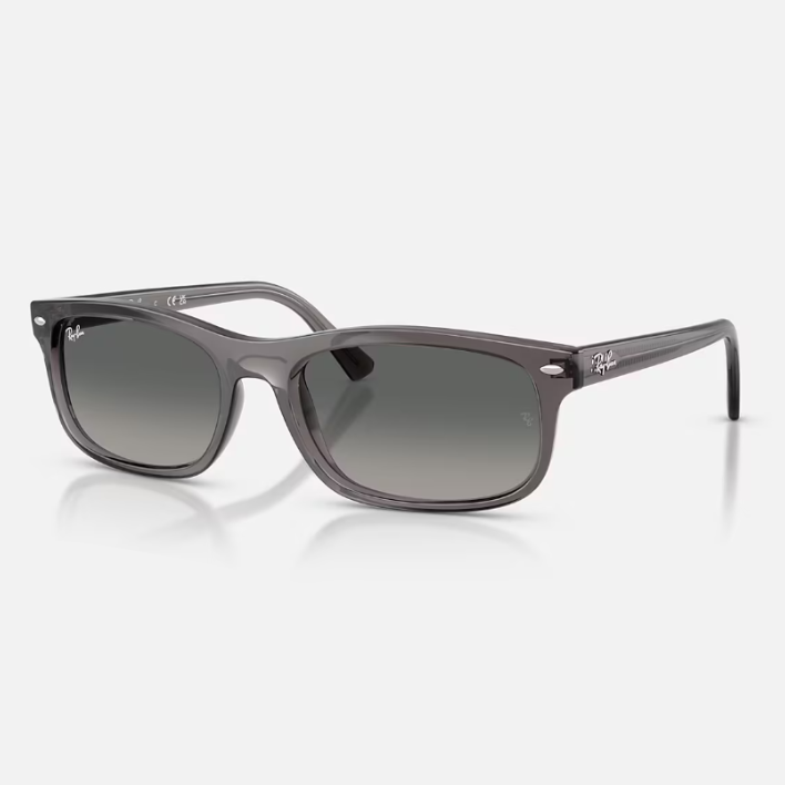 Ray Ban Women Rectangle Frame Light Grey Sunglasses