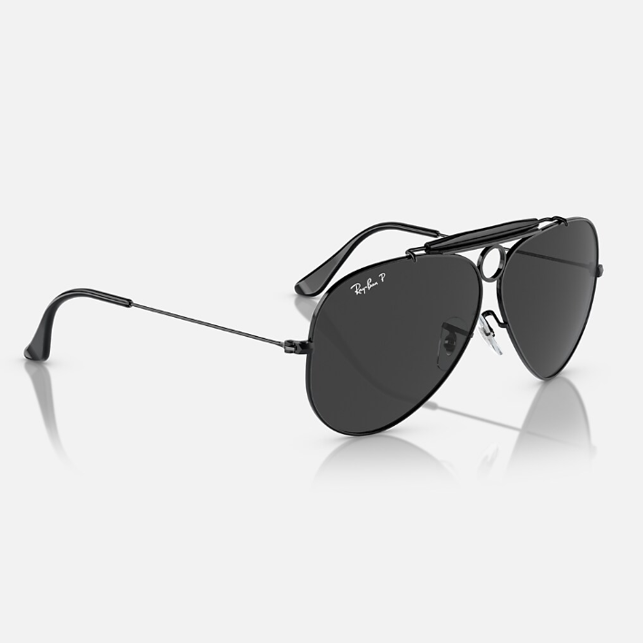 Ray Ban Men Pilot Frame Ink Black Sunglasses