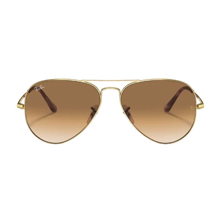 Ray Ban Men Pilot Frame Royal Gold Sunglasses