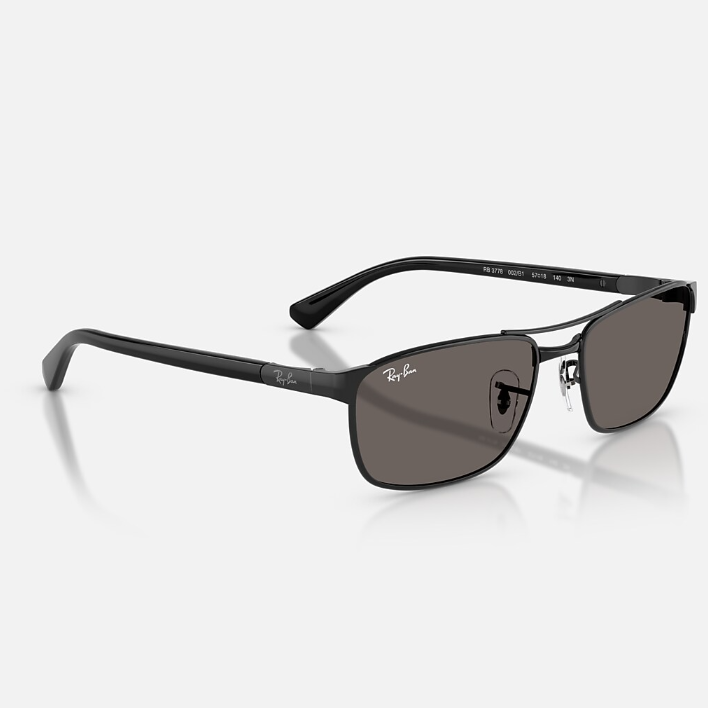 Ray Ban Men Irregular Frame Meteorite Black Sunglasses