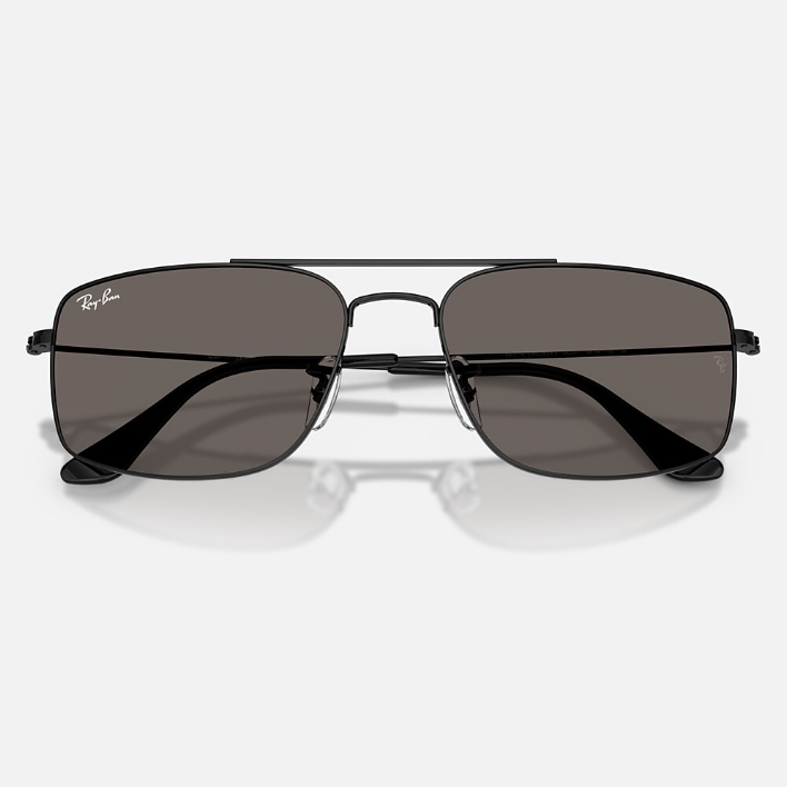 Ray Ban Men Square Frame Coal Black Sunglasses