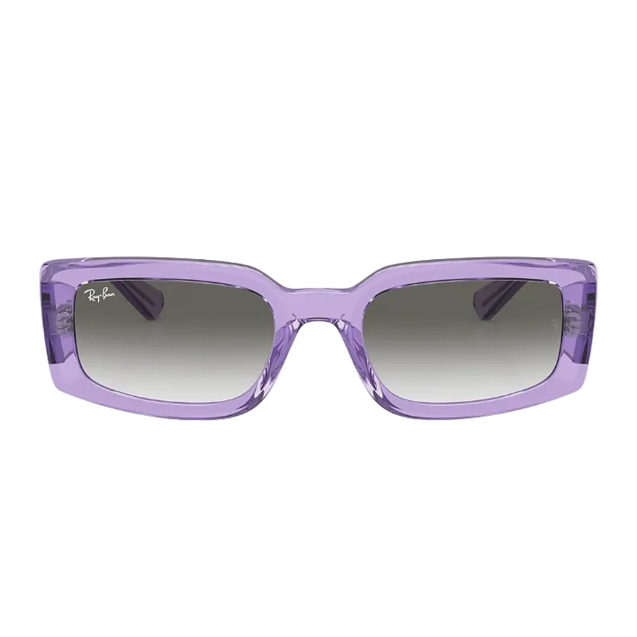 Ray Ban Women Pillow Frame Polished Transparent Violet Sunglasses