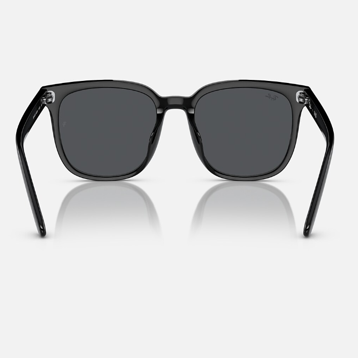 Ray Ban Men Square Frame Volcanic Black Sunglasses