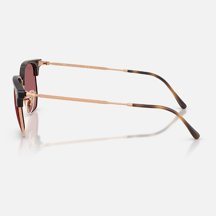 Ray Ban Women Irregular Frame Havana On Rose Gold Sunglasses