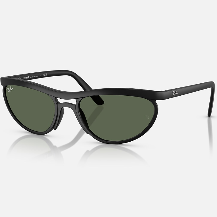 Ray Ban Men Pillow Frame Dusty Matte Black Sunglasses