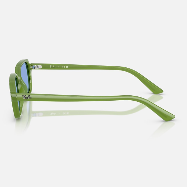 Ray Ban Women Pillow Frame  Polished Cloudy Jungle Green Sunglasses