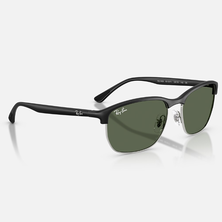 Ray Ban Men Square Frame Matte Sand Black Sunglasses