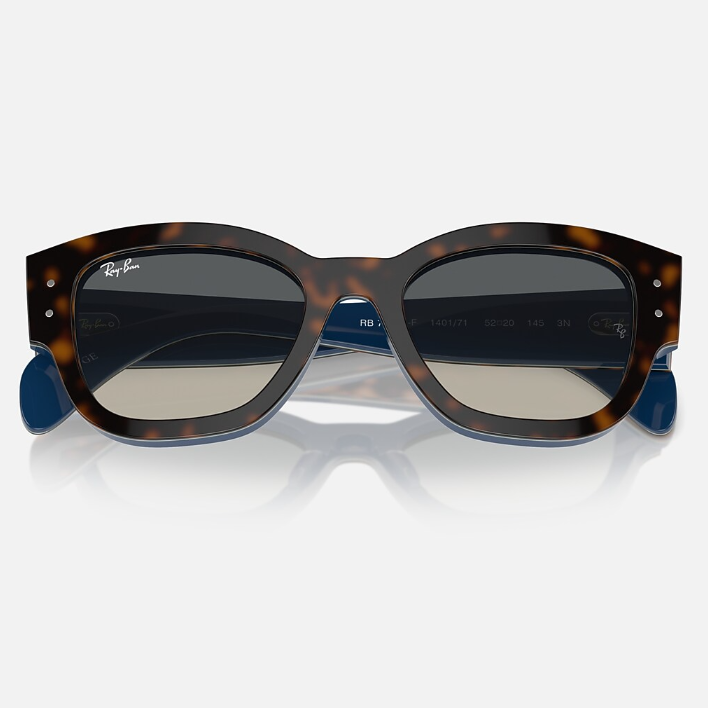 Ray Ban Men Square Frame Havana Grey On Blue Sunglasses