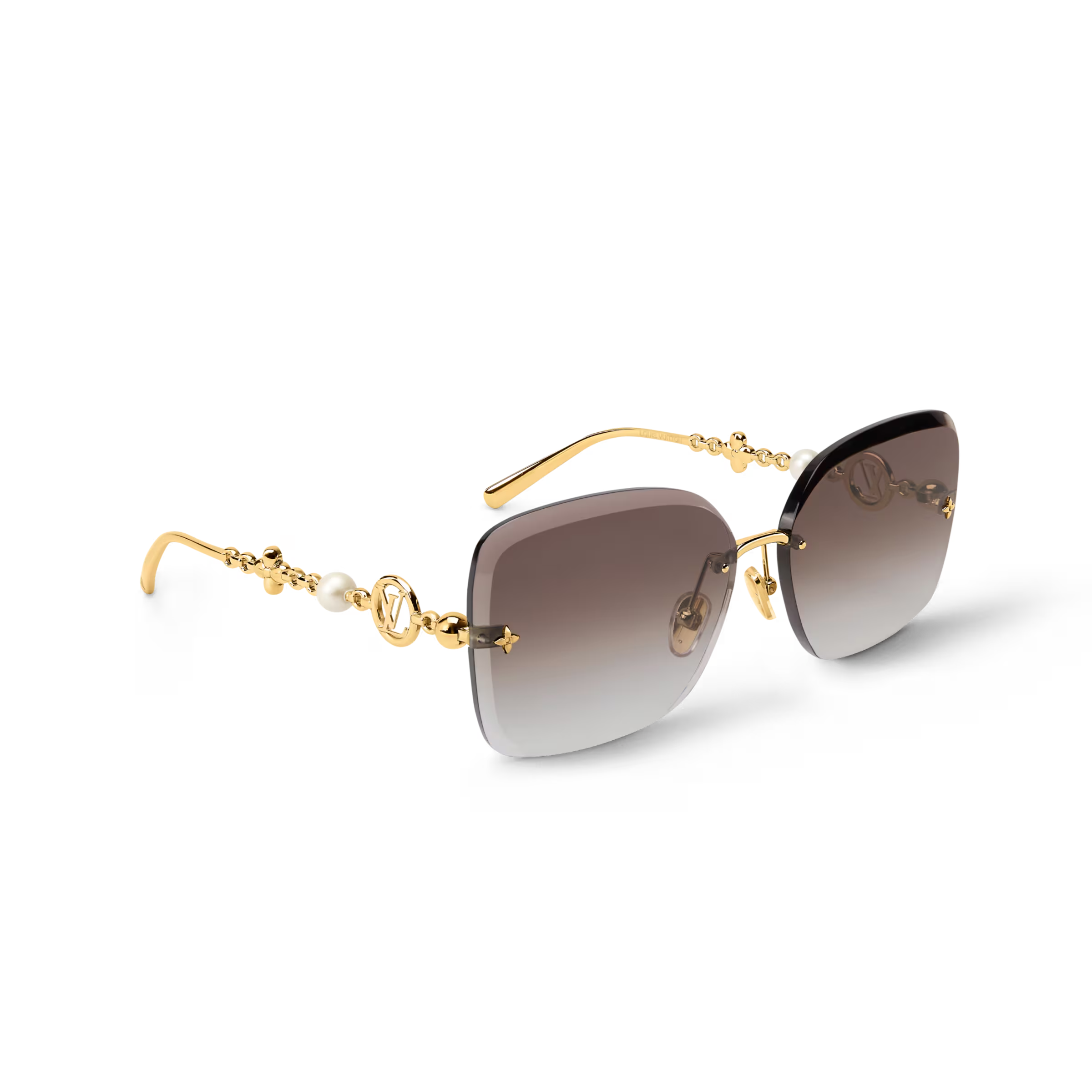 Louis Vuitton Women Square Frame Deep Gold Sunglasses