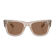 Ray Ban Women Square Frame Transparent Light Brown Sunglasses
