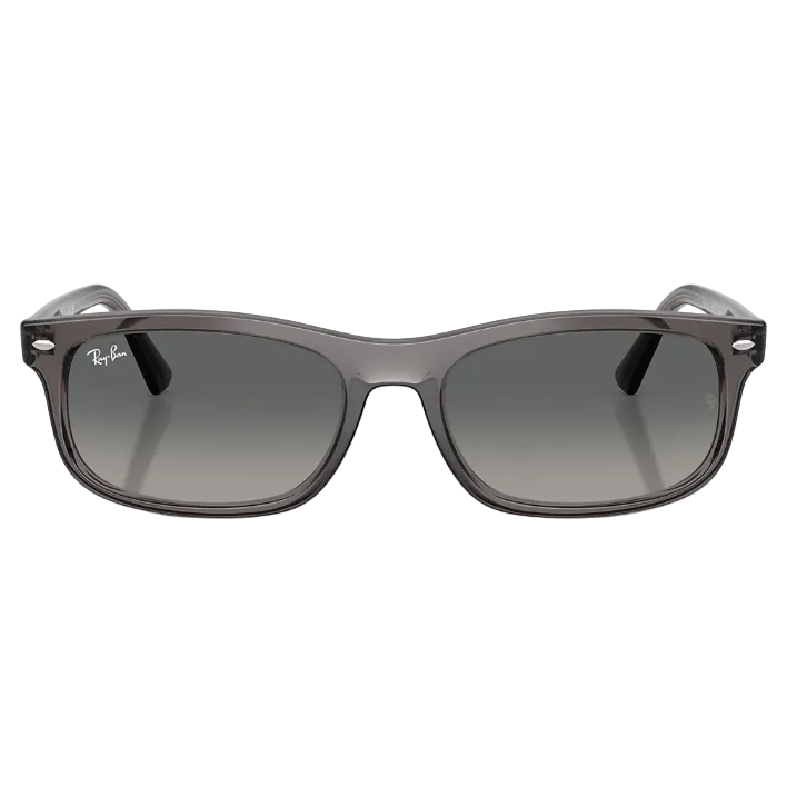 Ray Ban Women Rectangle Frame Light Grey Sunglasses