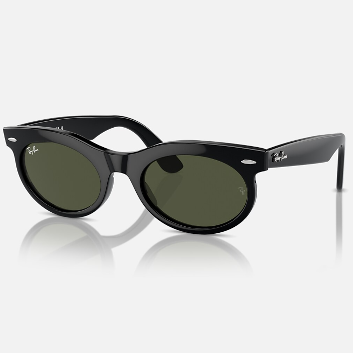 Ray Ban Men Oval Frame Jade Black Sunglasses
