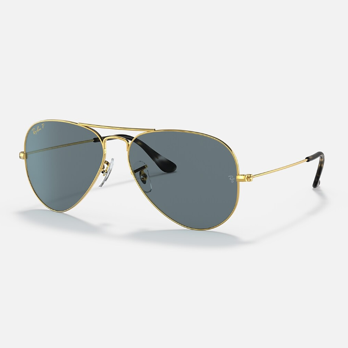 Ray Ban Men Pilot Frame Rich Gold Sunglasses