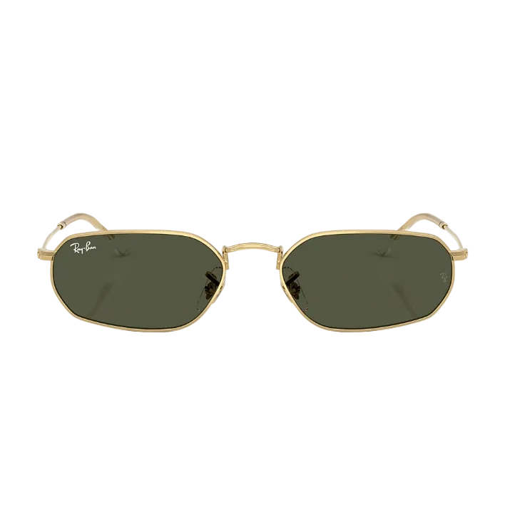 Ray Ban Men Irregular Frame Blush Gold Sunglasses