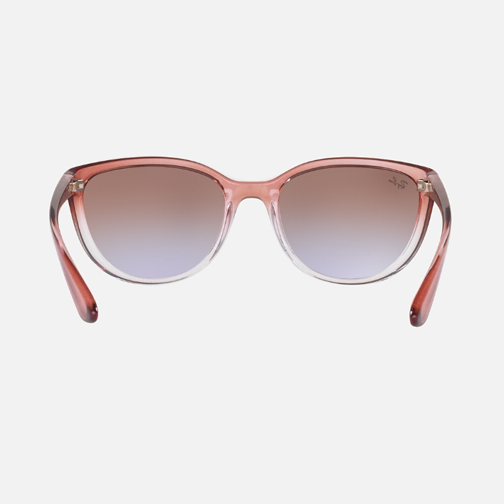 Ray Ban Women Irregular Frame Polished Light Brown Sunglasses