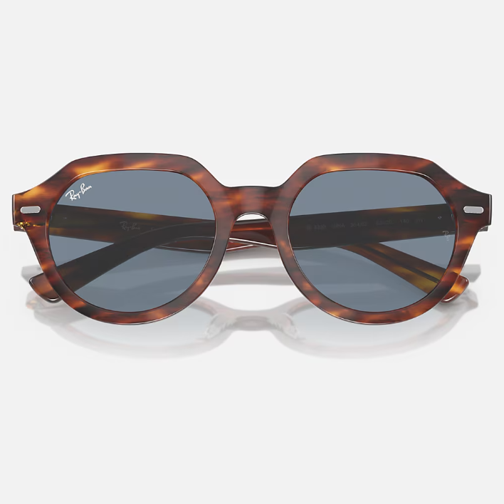 Ray Ban Men Square Frame Mud Brown Sunglasses