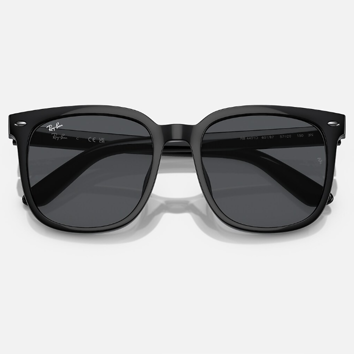 Ray Ban Men Square Frame Volcanic Black Sunglasses