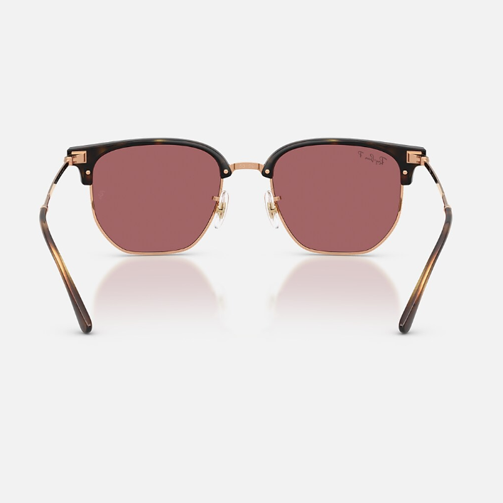 Ray Ban Women Irregular Frame Havana On Rose Gold Sunglasses