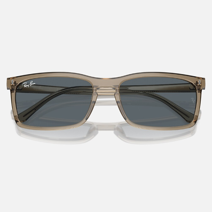Ray Ban Women Rectangle Frame Mud Brown Sunglasses