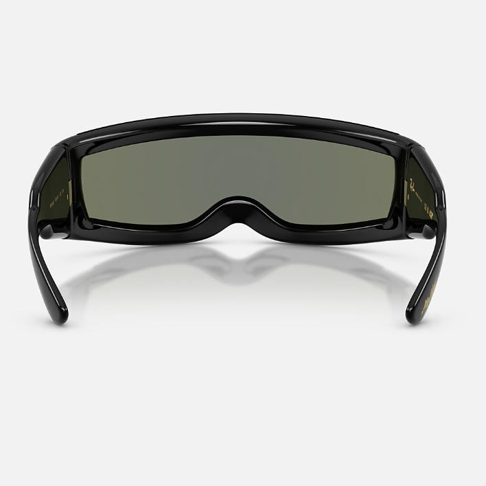 Ray Ban Women Rectangle Frame Lamp Black Sunglasses