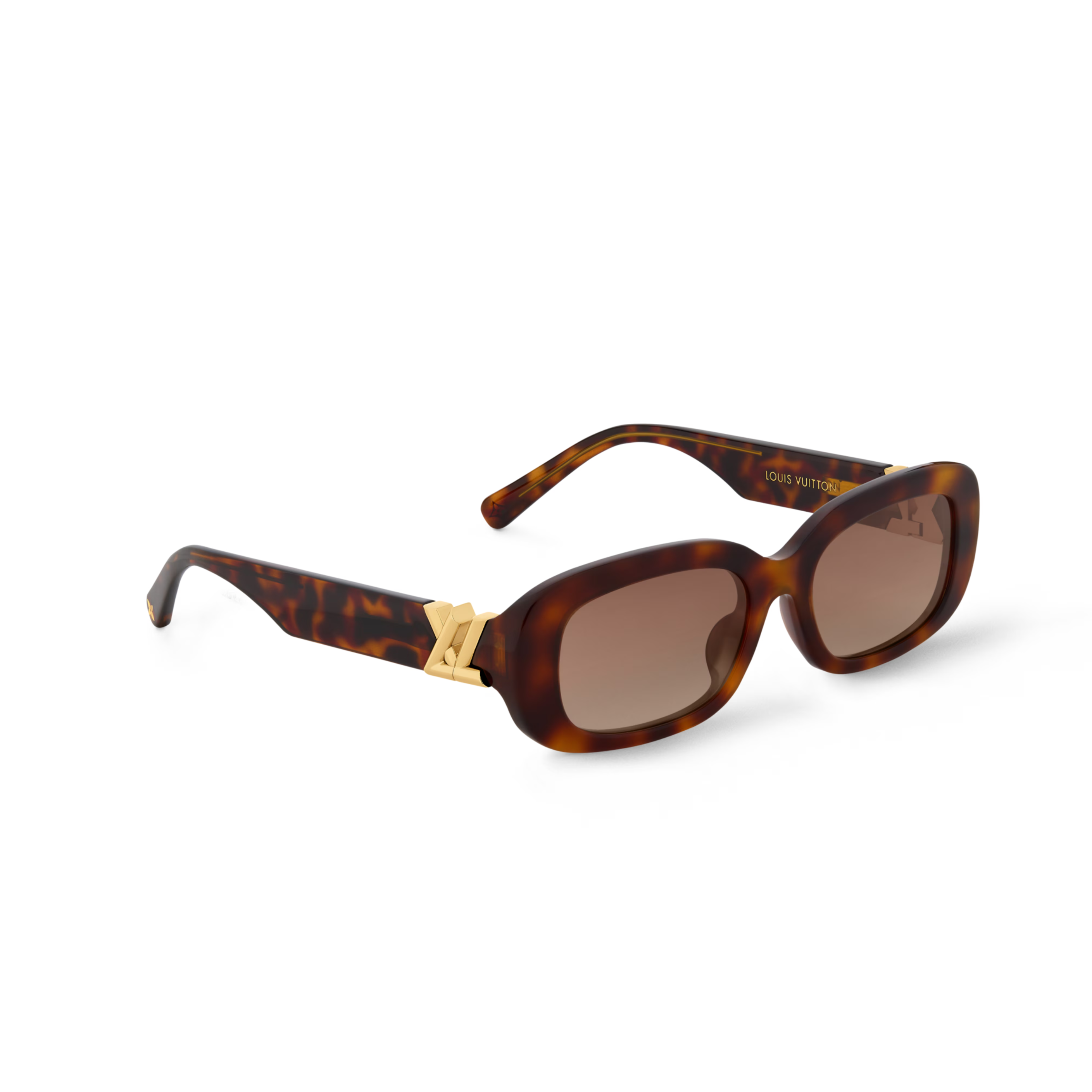 Louis Vuitton Women Oval  Frame Dark Tortoise Sunglasses