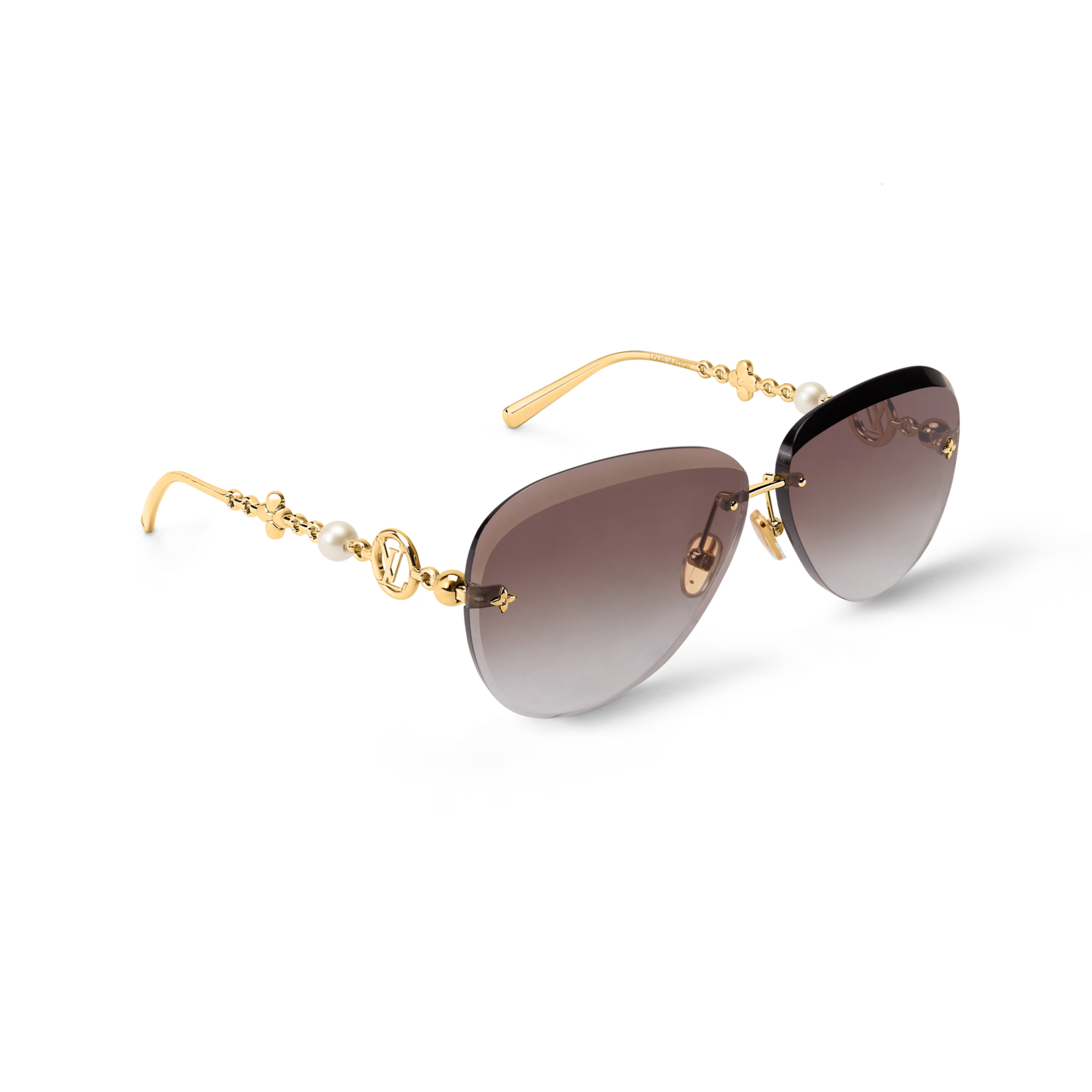 Louis Vuitton Women Pilot Frame Royal Gold Sunglasses