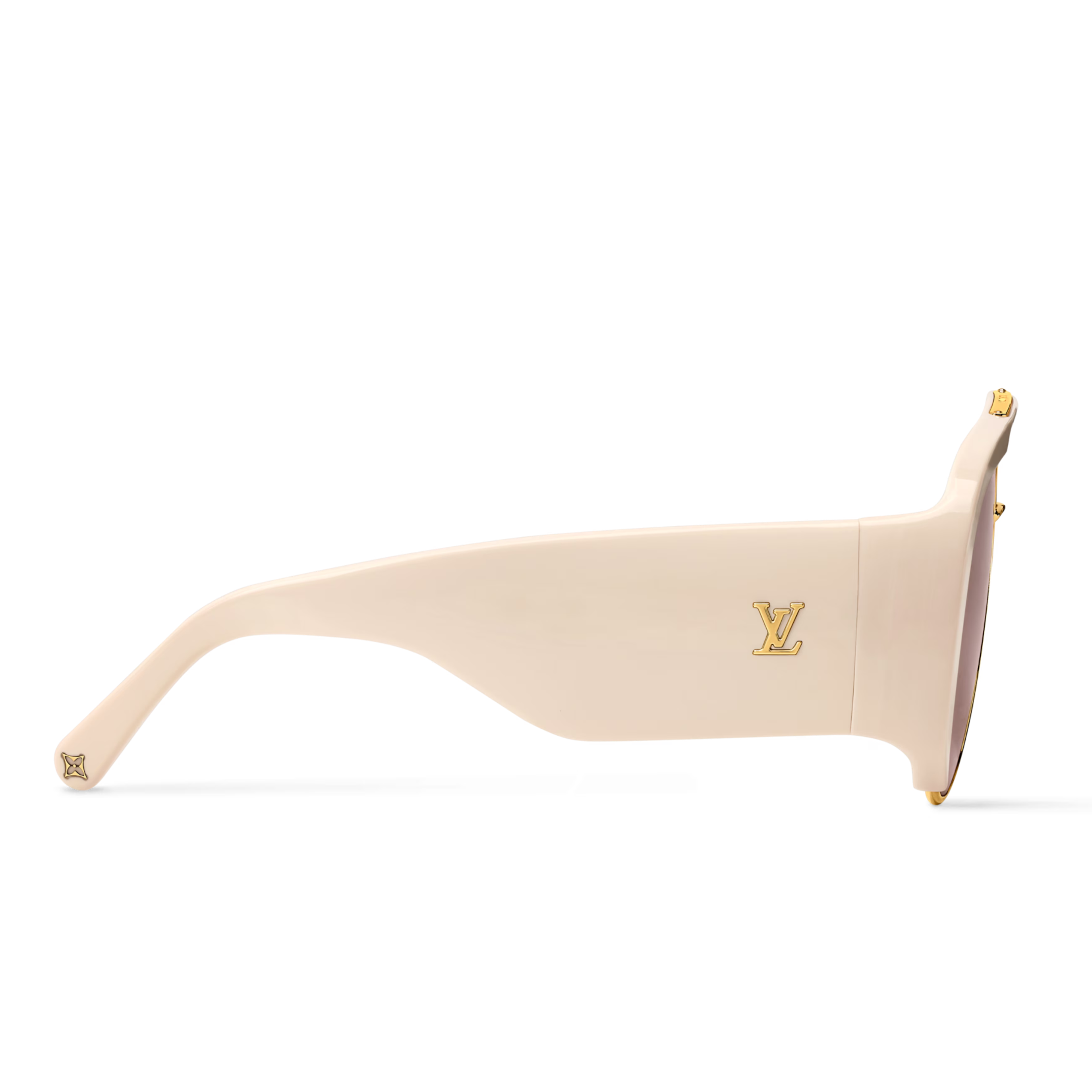 Louis Vuitton Women Pilot Frame Cream Sunglasses