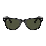 Ray Ban Men Square Frame Polished Black Sunglasses
