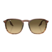 Ray Ban Women Square Frame Striped Brown & Green Sunglasses
