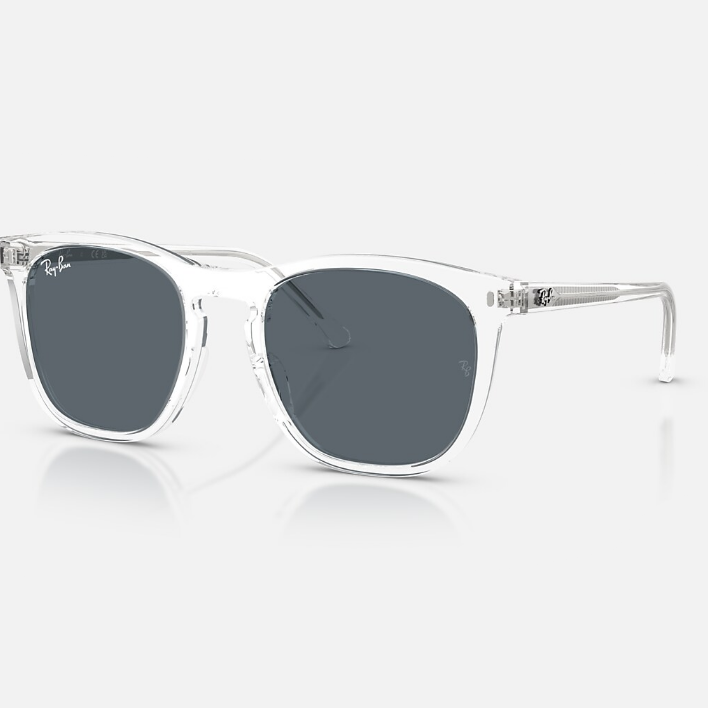 Ray Ban Men Square Frame Transparent Sunglasses