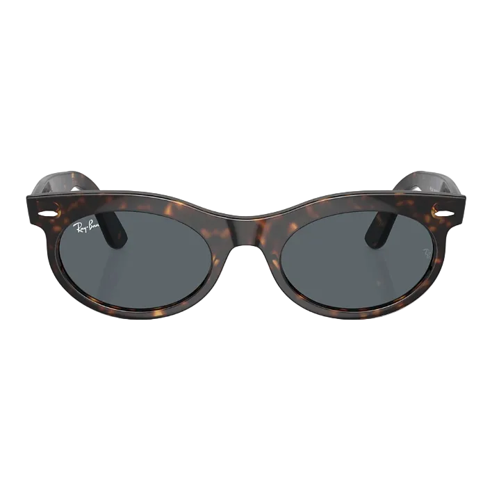 Ray Ban Men Oval Frame Dark Tortoiseshell Sunglasses