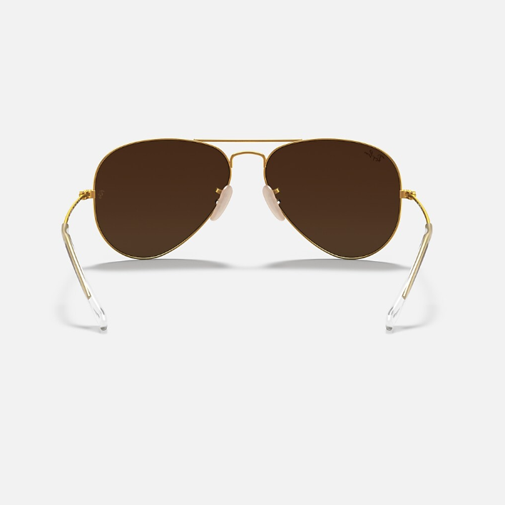 Ray Ban Women Pilot Frame Bronze Gold Sunglasses