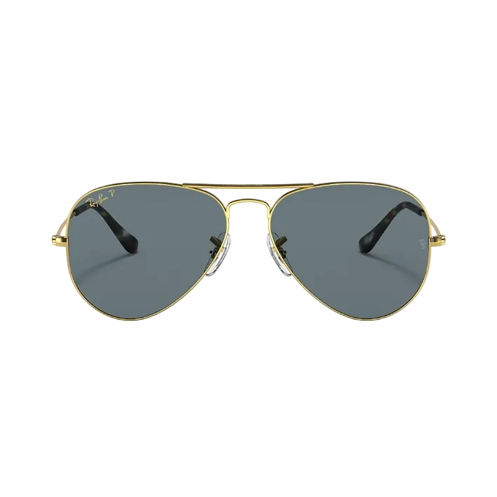 Ray Ban Men Pilot Frame Rich Gold Sunglasses