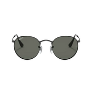 Ray Ban Men Round Frame Caviar Black Sunglasses