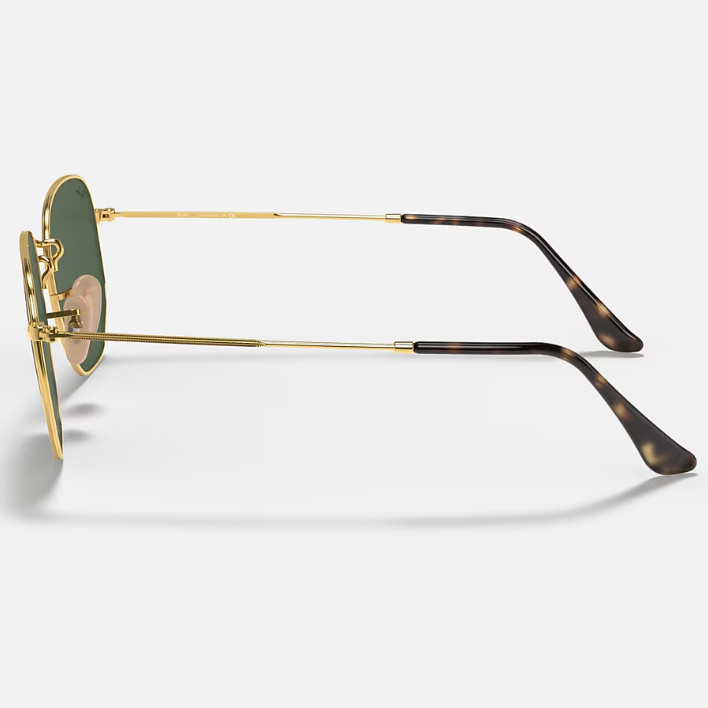 Ray Ban Men Irregular Frame Polished Arista Gold Sunglasses