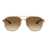 Ray Ban Men Square Frame Classic Gold Sunglasses