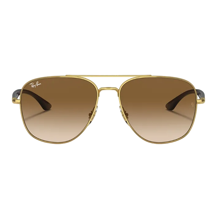 Ray Ban Men Square Frame Classic Gold Sunglasses