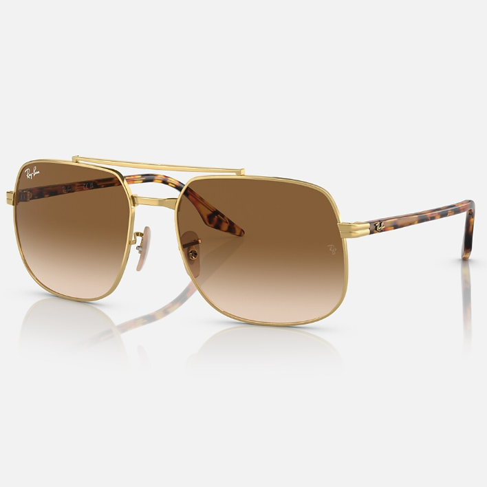 Ray Ban Men Square Frame Autumn Gold Sunglasses